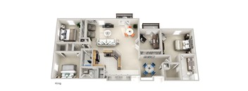 a floor plan of a 1 bedroom apartment with a bathroom and a living room